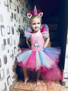 Sukienka kostium TUTU Jednorożec