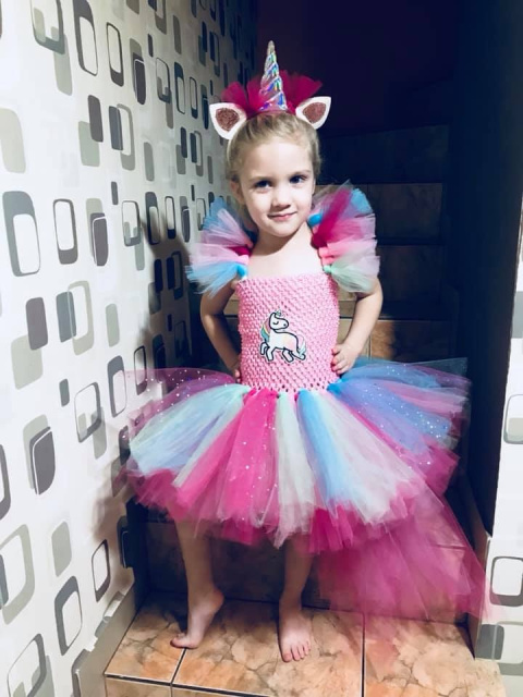 Sukienka kostium TUTU Jednorożec