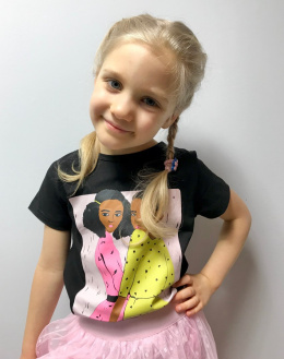 T-shirt nabłyszczany Black Girls