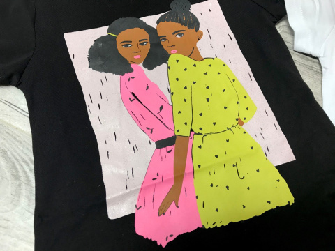 T-shirt nabłyszczany Black Girls T-shirt nabłyszczany Black Girls