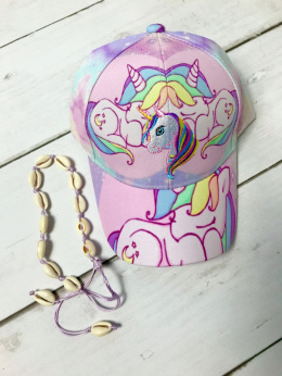 Czapeczka z daszkiem UNICORN róż