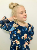 Sukienka SZYFONOWA granat AMANDA