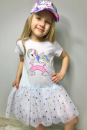Sukienka dziewczęca tiulowa UNICORN dla maluszków
