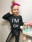 Bluzka dziewczęca I'M OK czarna