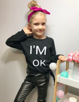 Bluzka dziewczęca I'M OK czarna
