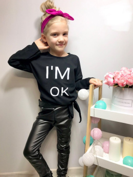 Bluzka dziewczęca I'M OK czarna