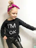 Bluzka dziewczęca I'M OK czarna