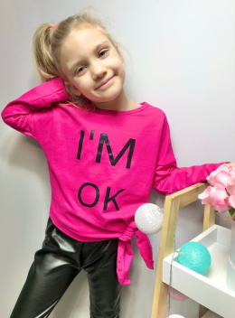 Bluzka dziewczęca I'M OK fuksja