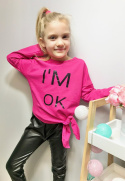 Bluzka dziewczęca I'M OK fuksja