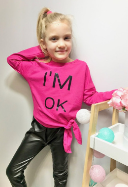 Bluzka dziewczęca I'M OK fuksja