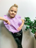 Bluzka dziewczęca ażurowa lilia