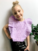 Bluzka dziewczęca ażurowa lilia