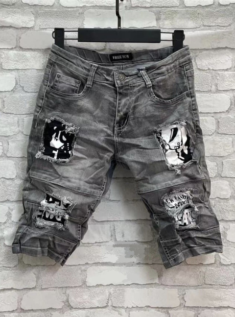 Spodenki chłopięce SZORTY JEANS DEKAT Black Denim