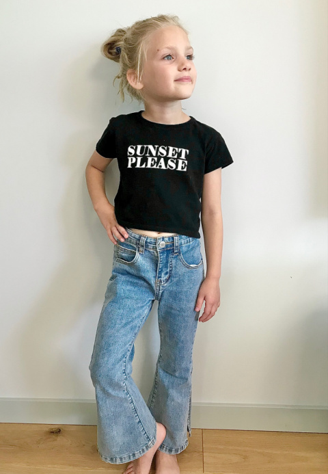 Spodnie dziewczęce dzwony JEANS Spodnie dziewczęce dzwony JEANS