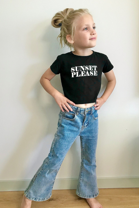 Spodnie dziewczęce dzwony JEANS Spodnie dziewczęce dzwony JEANS
