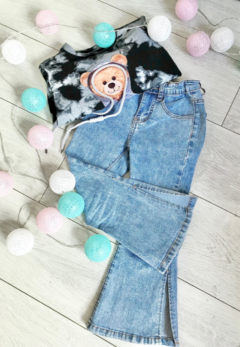 Spodnie dziewczęce dzwony JEANS Spodnie dziewczęce dzwony JEANS