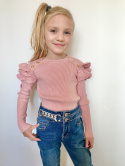 Spodnie dziewczęce jeans z łańcuchem