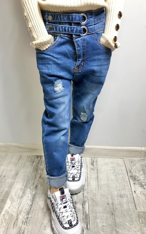 Spodnie dziewczęce jeans MOM-FIT boyfriend Spodnie dziewczęce jeans MOM-FIT boyfriend