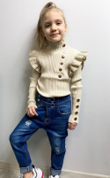 Spodnie dziewczęce jeans MOM-FIT boyfriend