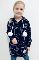 Bluza dziecięca z pomponami FACE czarna