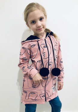 Bluza dziecięca z pomponami FACE puder
