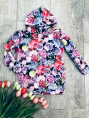 Bluza kangurka z rozcięciami Spring FLOWERS