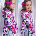 Bluza kangurka z rozcięciami Spring FLOWERS