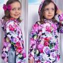 Bluza kangurka z rozcięciami Spring FLOWERS