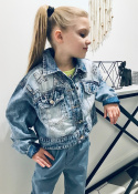 Kurtka jeans dekat OVERSIZE ciekawy tył
