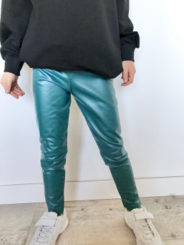 SKÓRZANE legginsy termoizolacyjne ocieplane