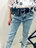 Spodnie dekat JEANS z paskiem i nerką
