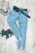Spodnie dekat JEANS z paskiem i nerką
