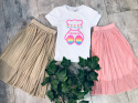 T-shirt Miś neon~ biel