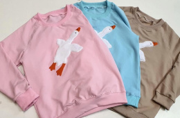 Bluza GĘŚ PIPA -największy polski hit, kolor beż