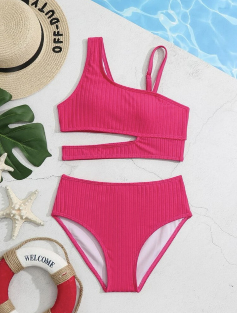 Kostium bikini młodzieżowe w prążek Kostium bikini młodzieżowe w prążek