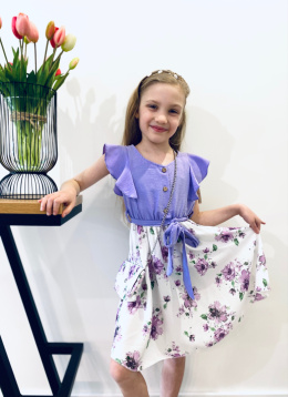 Sukienka dziewczęca elegancka SZMIZJERKA z torebką