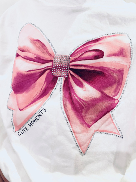 Bluza dziewczęca KOKARDA biel Bluza dziewczęca KOKARDA biel