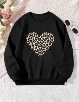 Bluza dziewczęca SERCE czarna