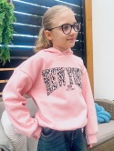 Bluza z kapturem oversize New York róż