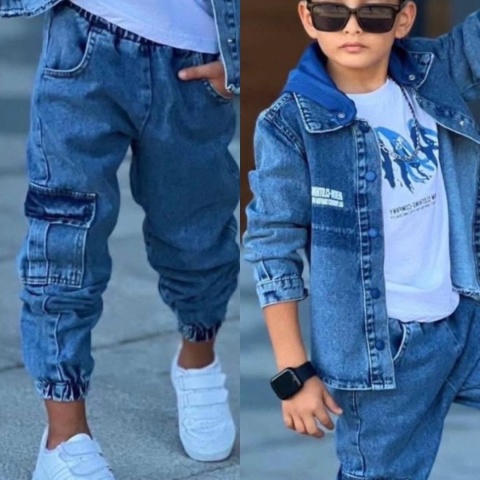 Komplet chłopięcy BAM BAM jeans 3 elementy Komplet chłopięcy BAM BAM jeans 3 elementy