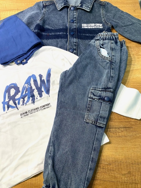 Komplet chłopięcy BAM BAM jeans 3 elementy Komplet chłopięcy BAM BAM jeans 3 elementy