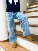 Spodnie jeans szerokie LOVE