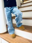 Spodnie jeans szerokie LOVE