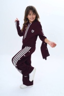Stylowy komplet dresowy -bordo
