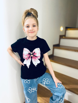 T-shirt KOKARDKA cekiny czerń