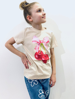 T-shirt wisieńki BEŻ