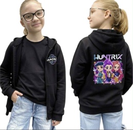 Bluza dziewczęca KANGURKA rozpinana DLA DZIEWCZYNKI czarna