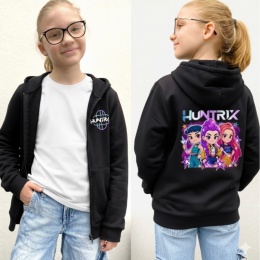 Bluza dziewczęca KANGURKA rozpinana DLA DZIEWCZYNKI czarna