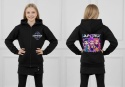 Bluza dziewczęca KANGURKA rozpinana DLA DZIEWCZYNKI czarna