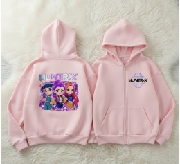 Bluza dziewczęca KANGURKA rozpinana DLA DZIEWCZYNKI różowa